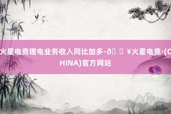 火星电竞锂电业务收入同比加多-🔥火星电竞·(CHINA)官方网站